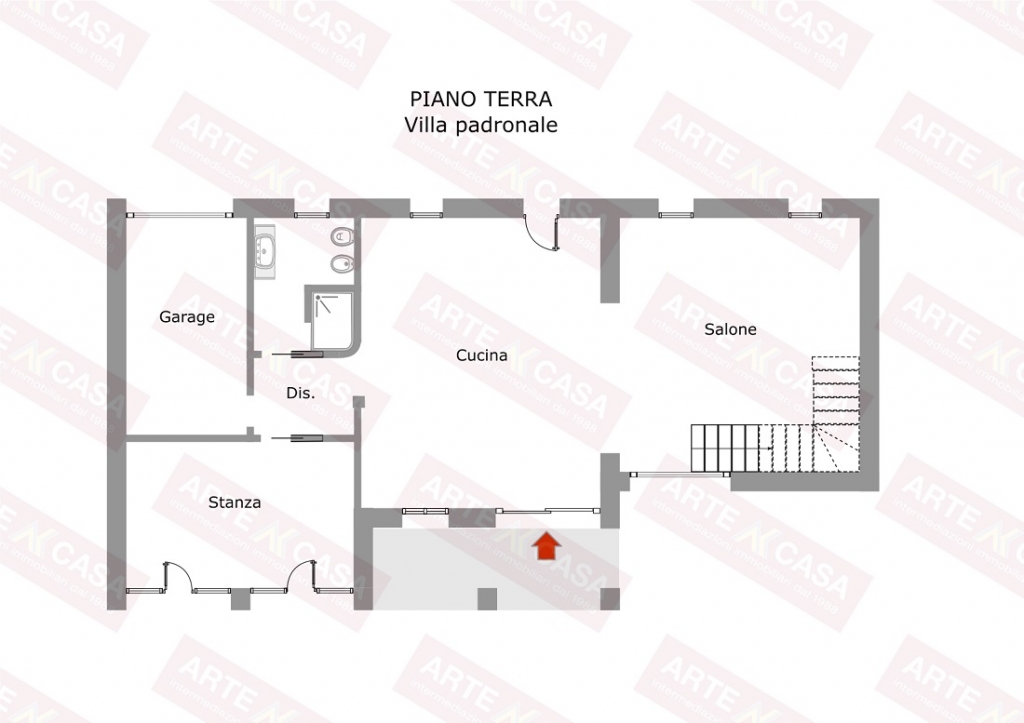 Piano terra villa padronale