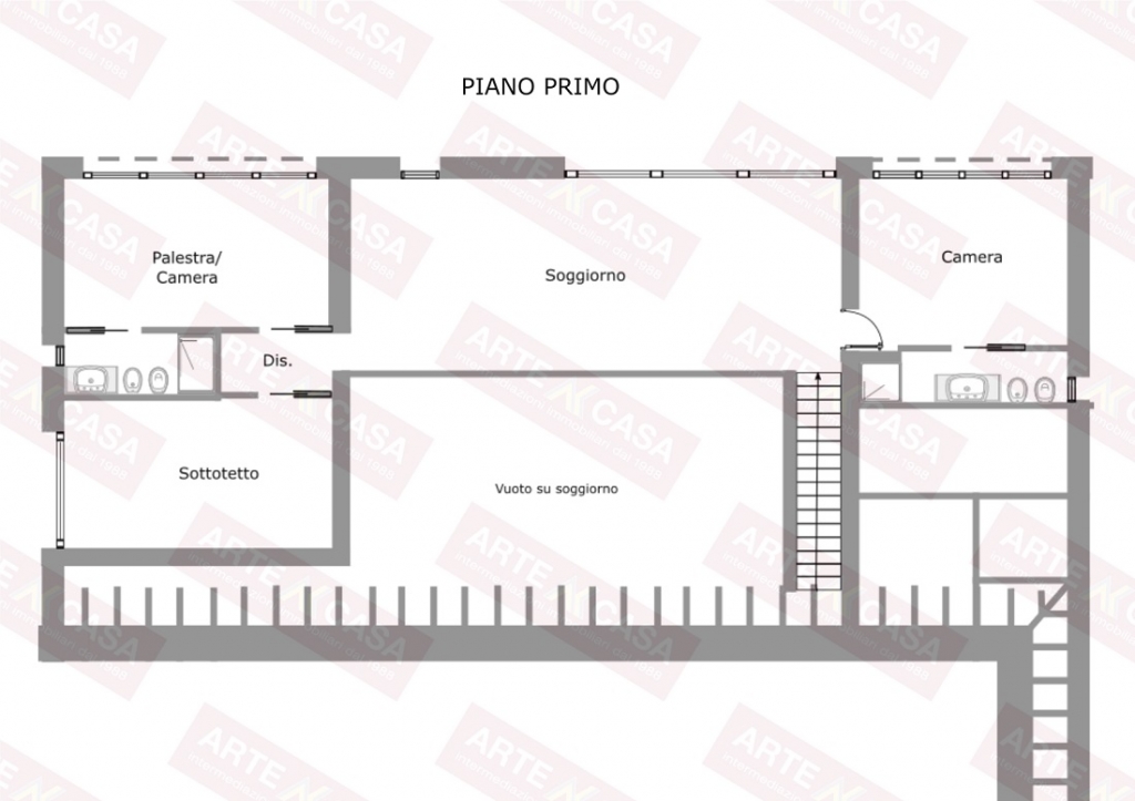 Planimetria piano primo