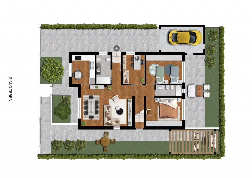 MESTRE Nuova Costruzione appartamento in bifamiliare 3 camere con giardino e garage