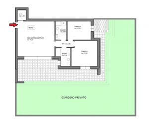 App.4 piano terra con giardino