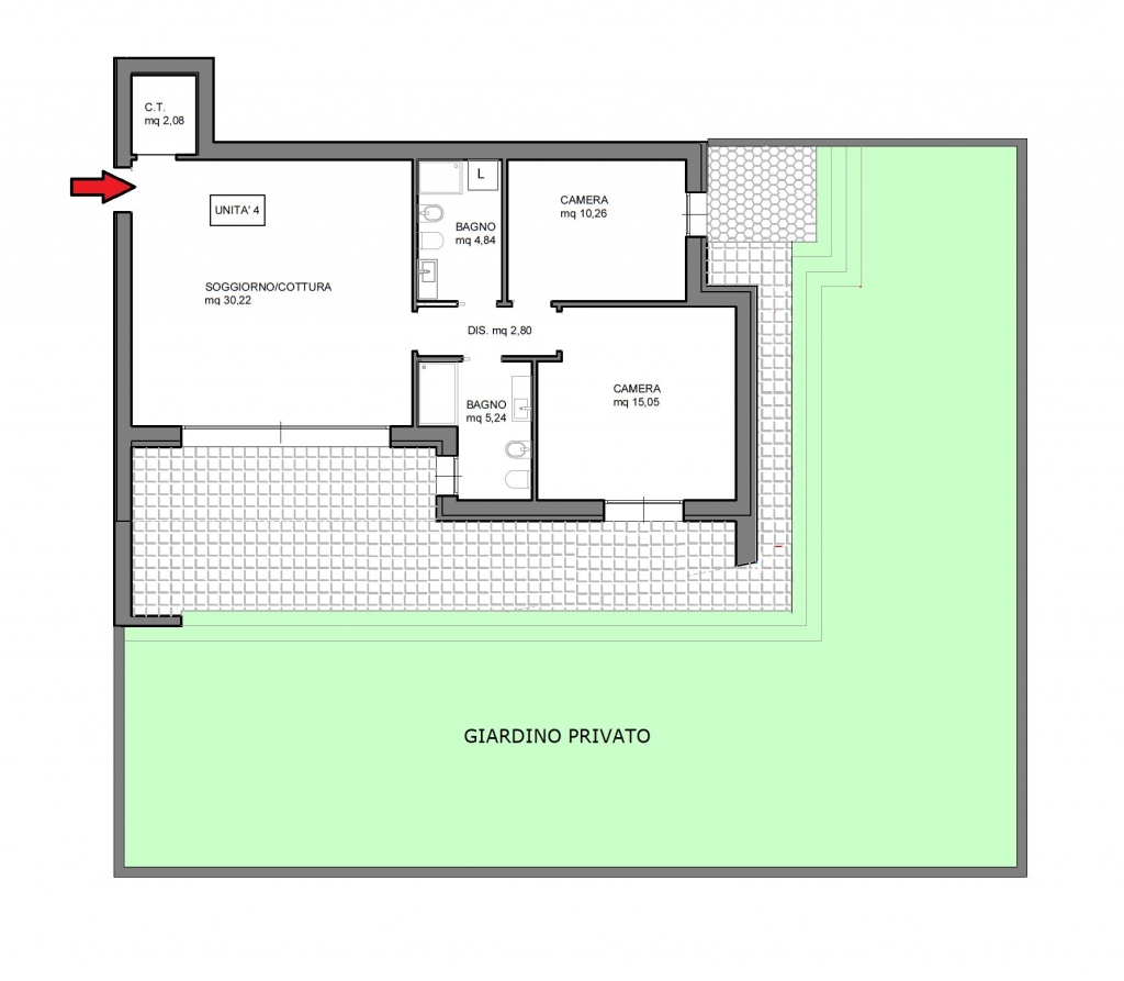 Piano Terra App.4 piano terra con giardino