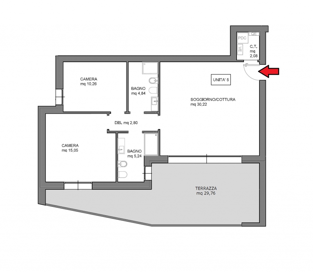 piano primo App.5 primo piano terrazza abitabile