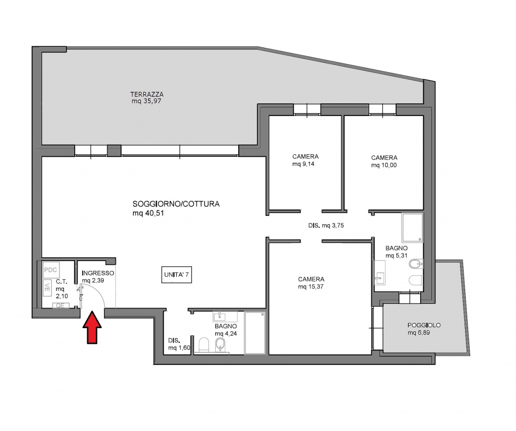 piano primo App.7 primo piano terrazza abitabile