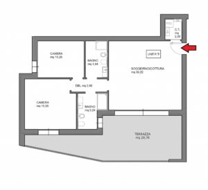 App.9 ultimo piano con terrazza abitabile