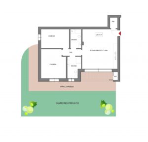 2 camere piano terra