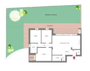 3 camere piano terra