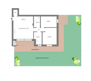 2 camere piano terra