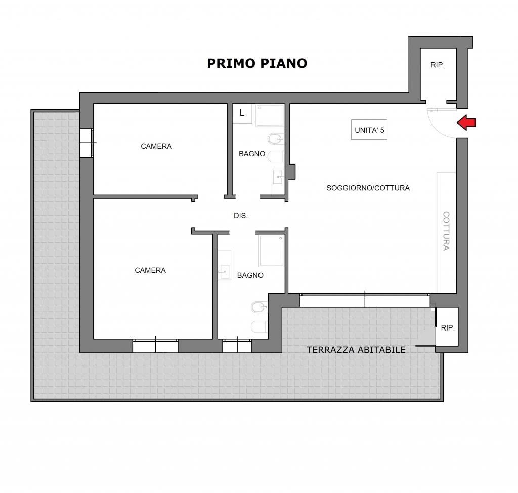 2 camere piano primo