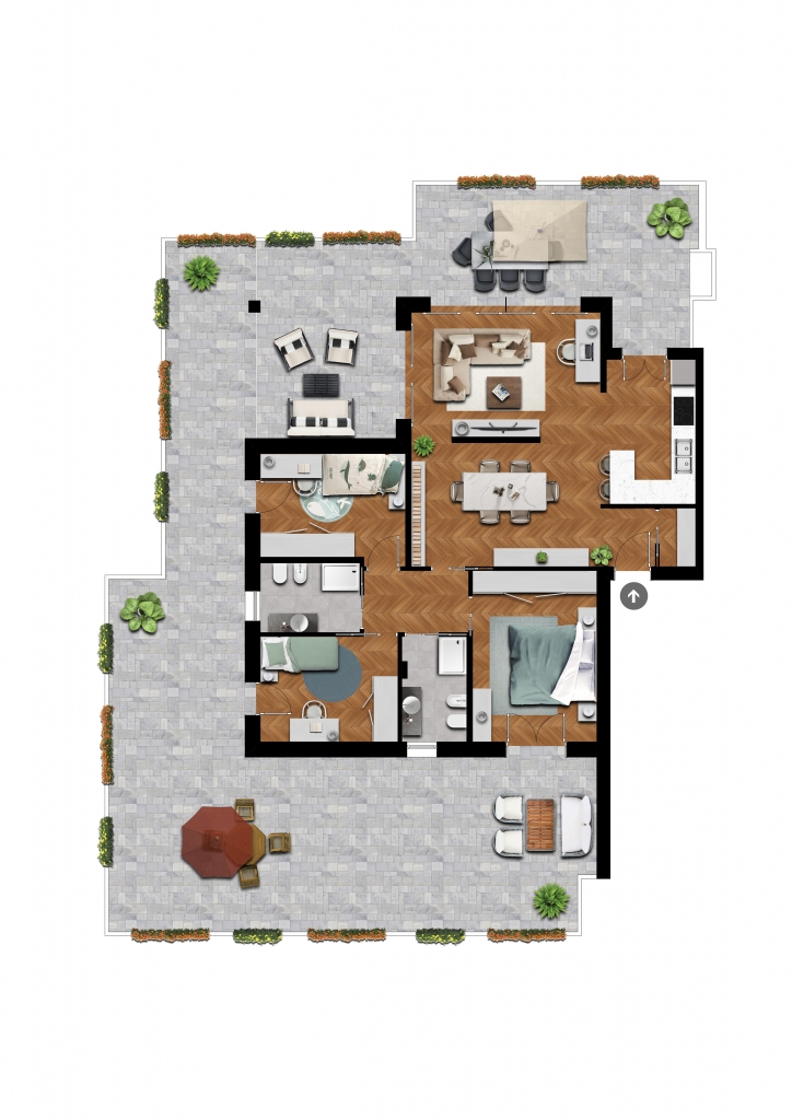 pianta attico A ATTICO secondo ultimo piano