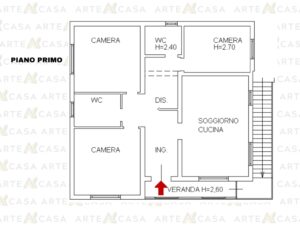 Planimetria piano primo